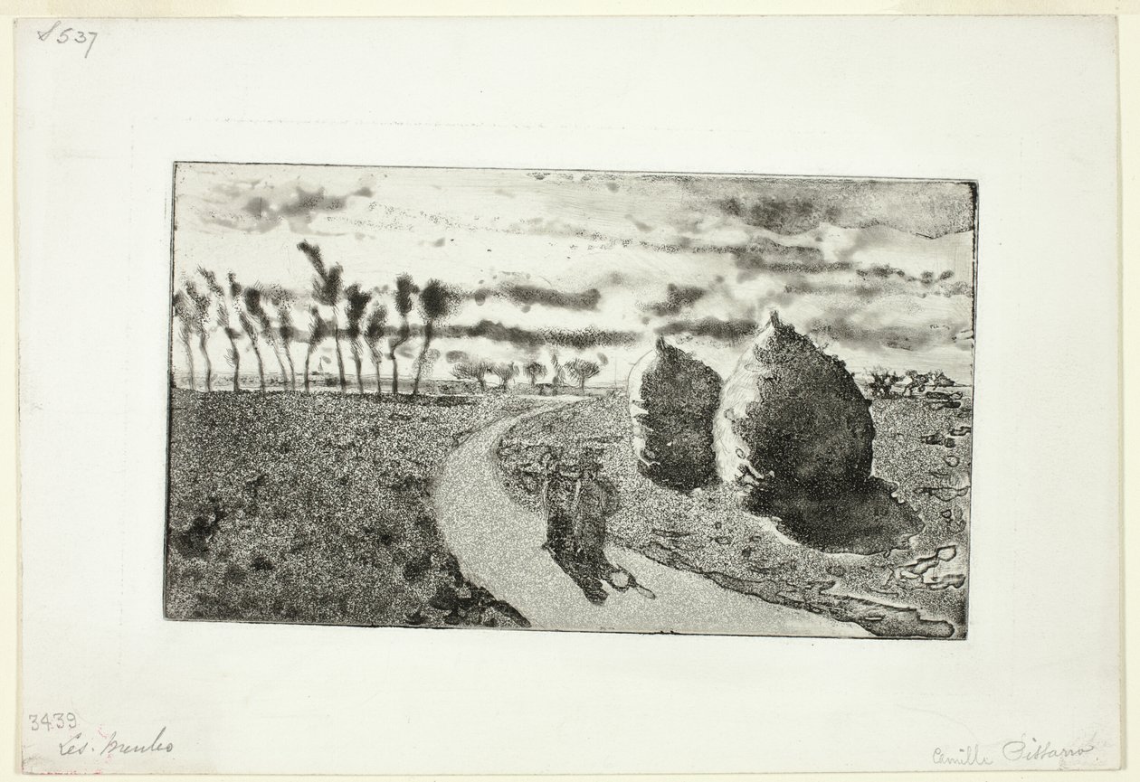 Crepuscolo con covoni di fieno da Camille Pissarro