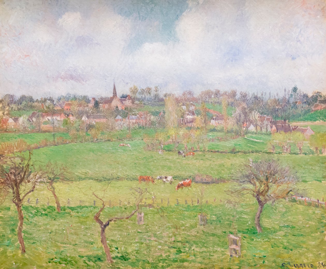 Veduta di Bazincourt da Camille Pissarro