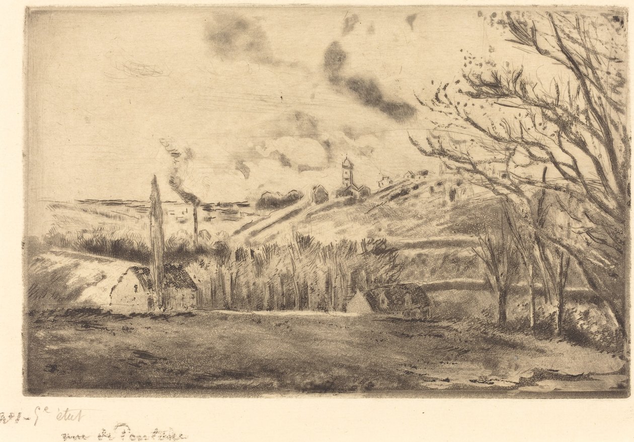 Veduta di Pontoise (Vue de Pontoise) da Camille Pissarro
