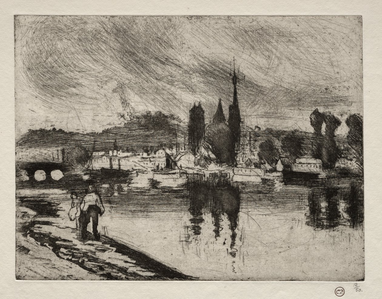 Veduta di Rouen da Camille Pissarro