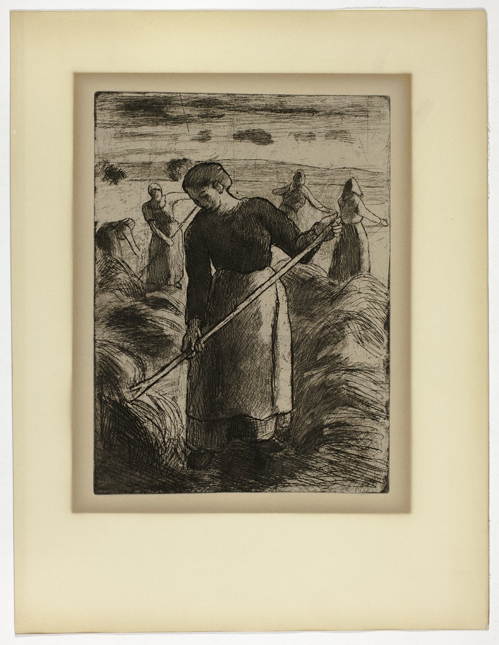 Donna fienatrice a Éragny da Camille Pissarro