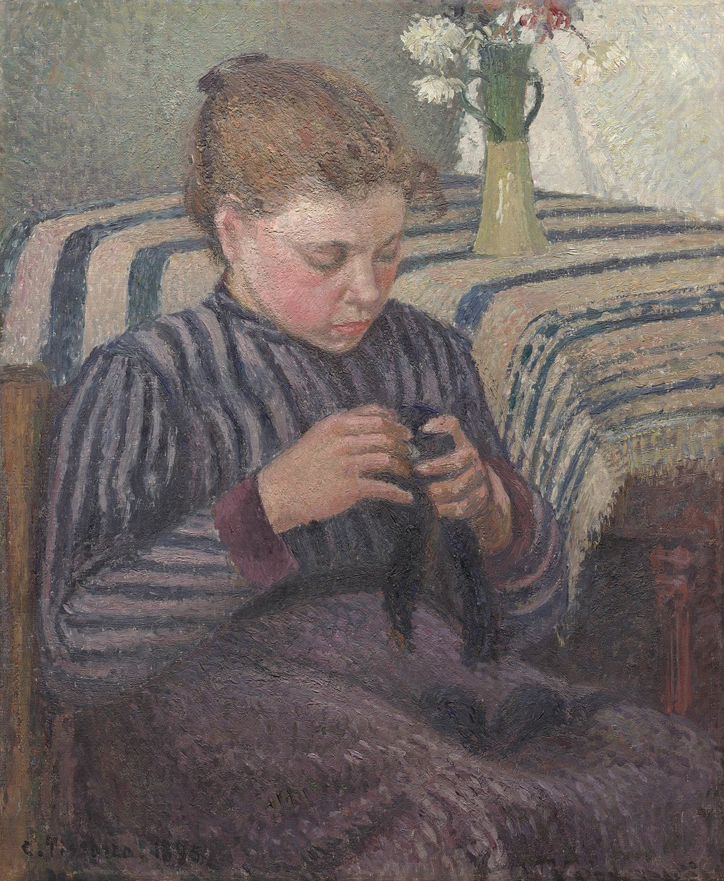 Donna che rammenda, 1895 da Camille Pissarro