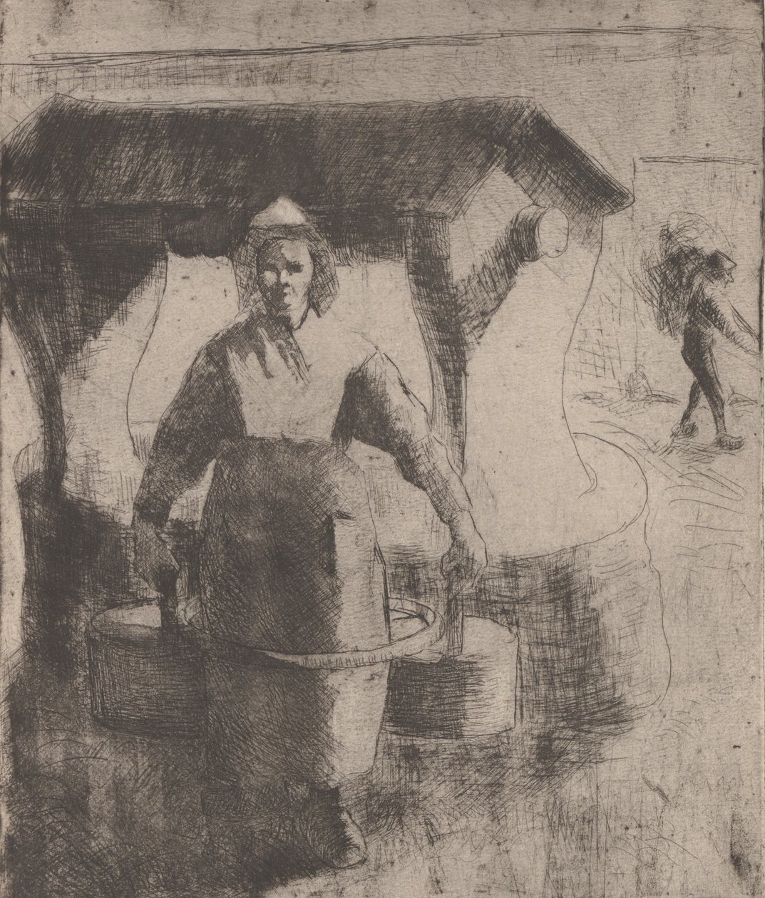 Donna al pozzo da Camille Pissarro