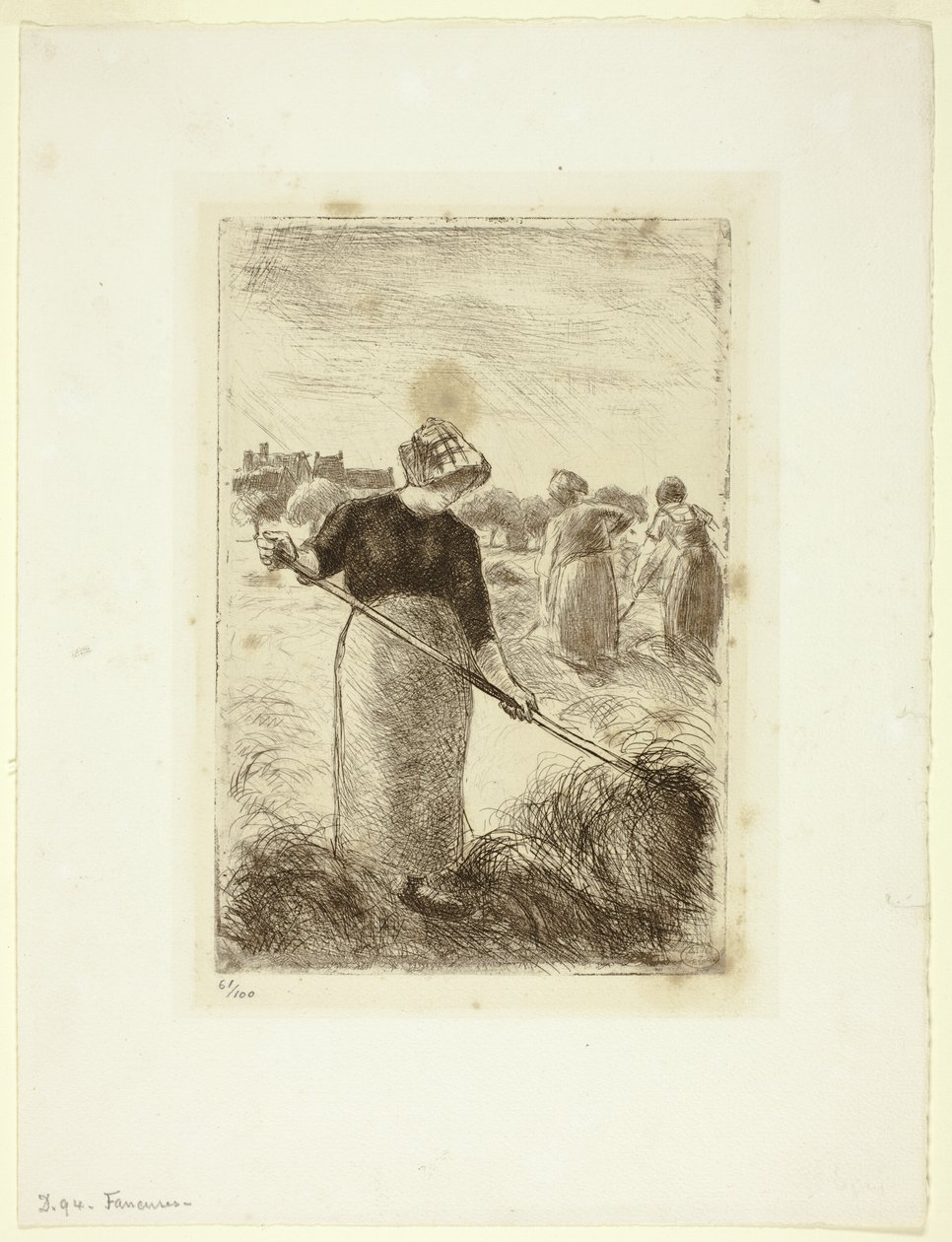 Donne che lanciano il fieno da Camille Pissarro