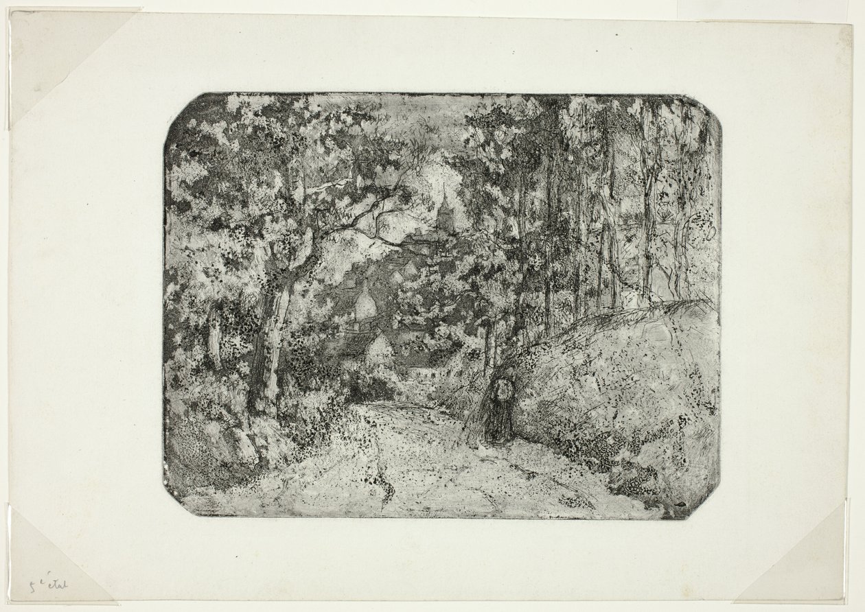 Viale boscoso a Pontoise da Camille Pissarro