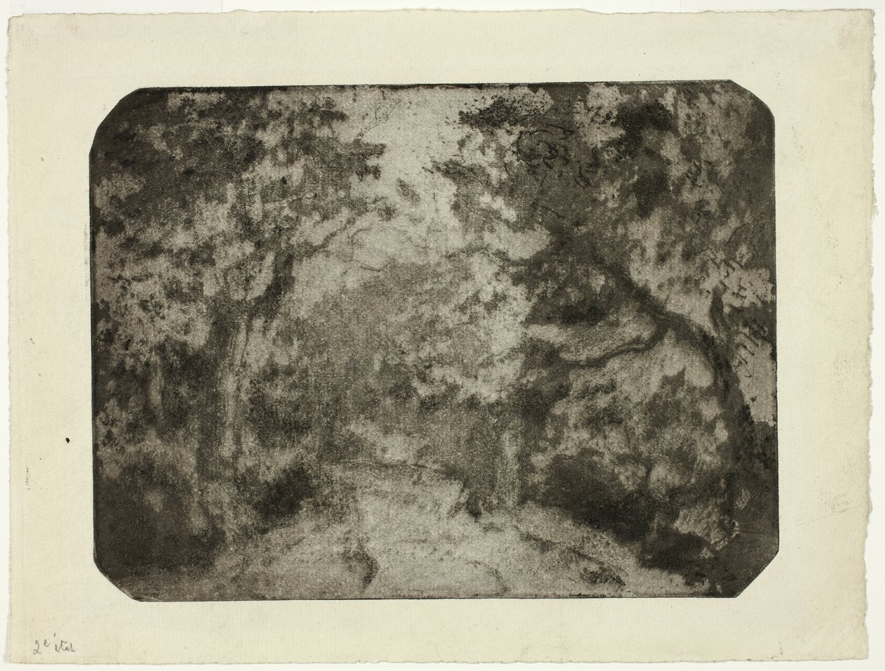 Stradina boscosa a Pontoise da Camille Pissarro