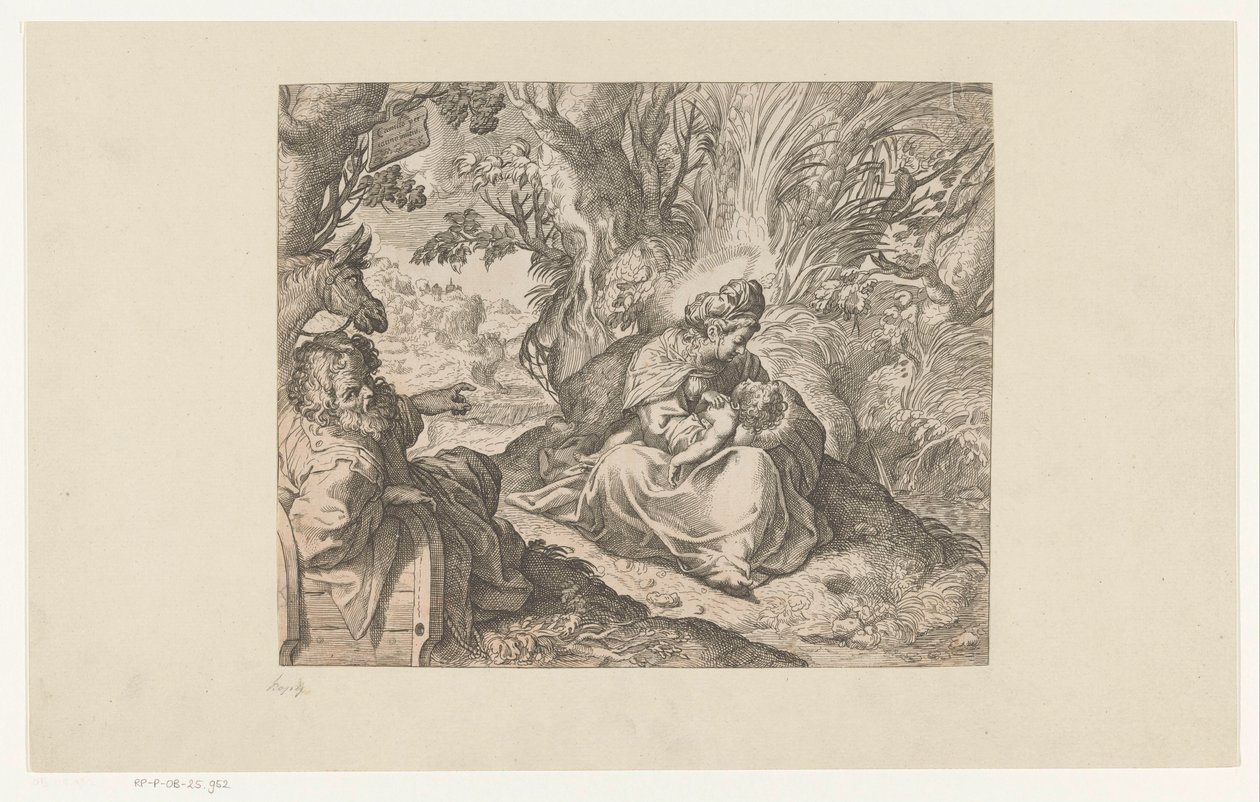 Riposo durante la fuga in Egitto da Camillo Procaccini