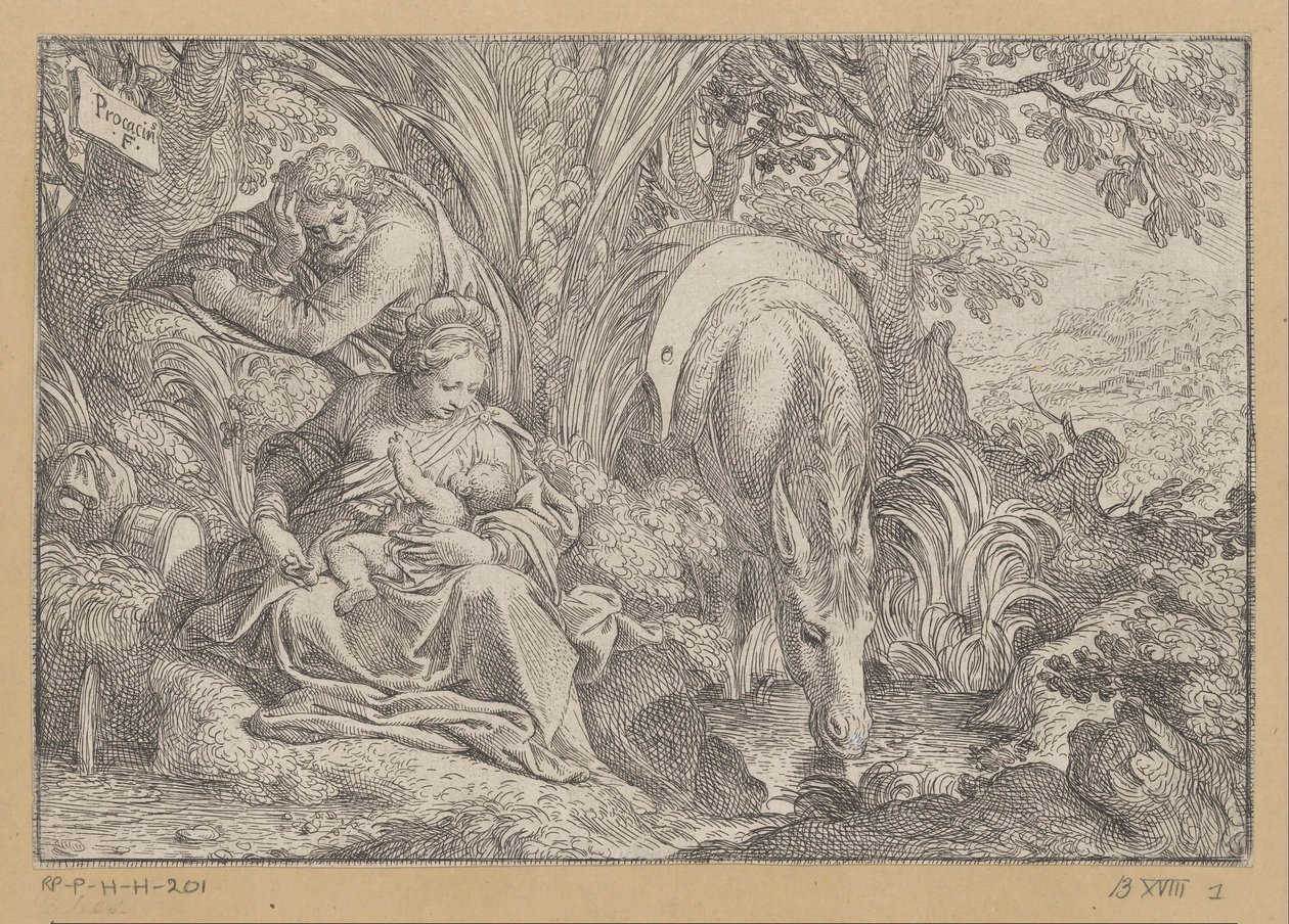 Riposo durante la fuga in Egitto da Camillo Procaccini