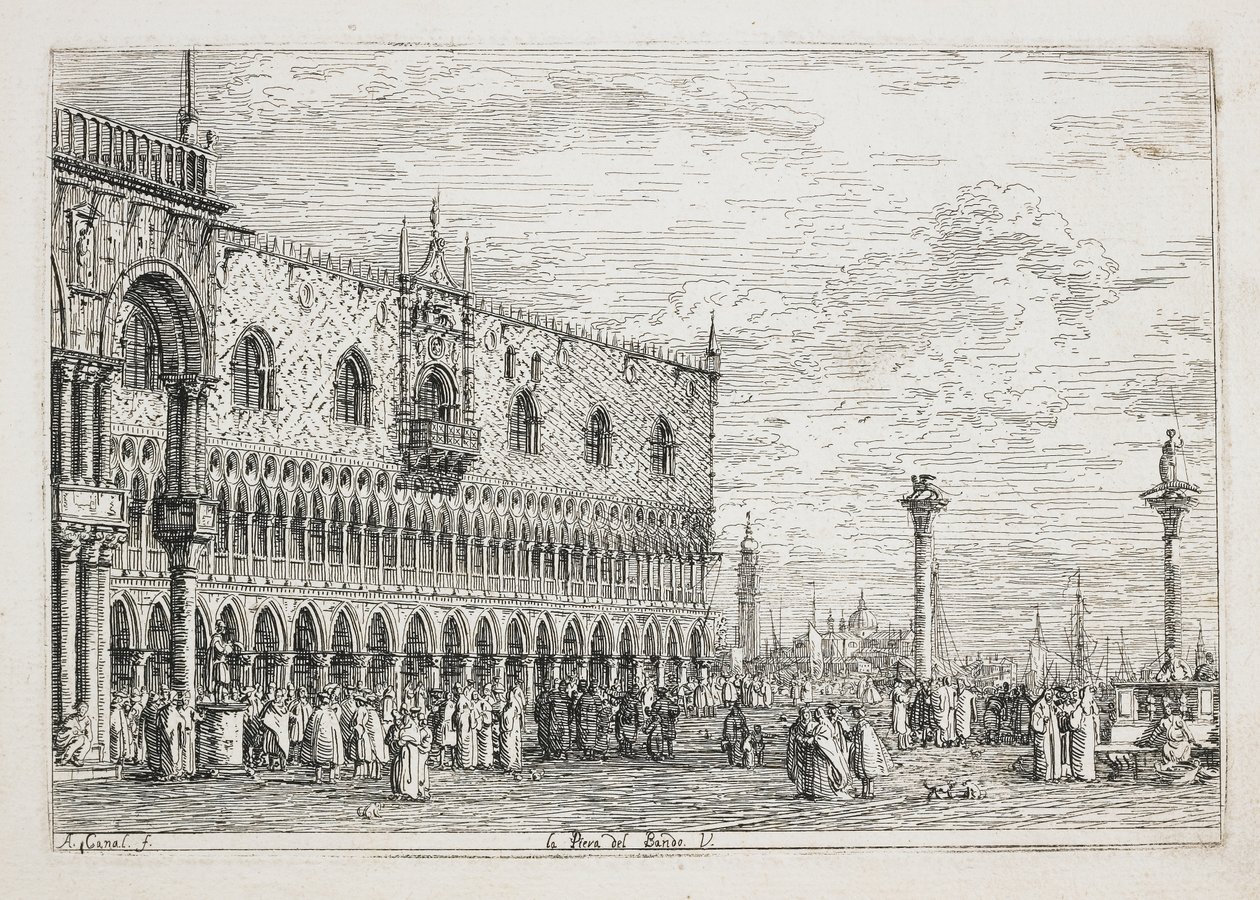 La Piera del Bando, Venezia, 1740-1745 da Giovanni Antonio Canal