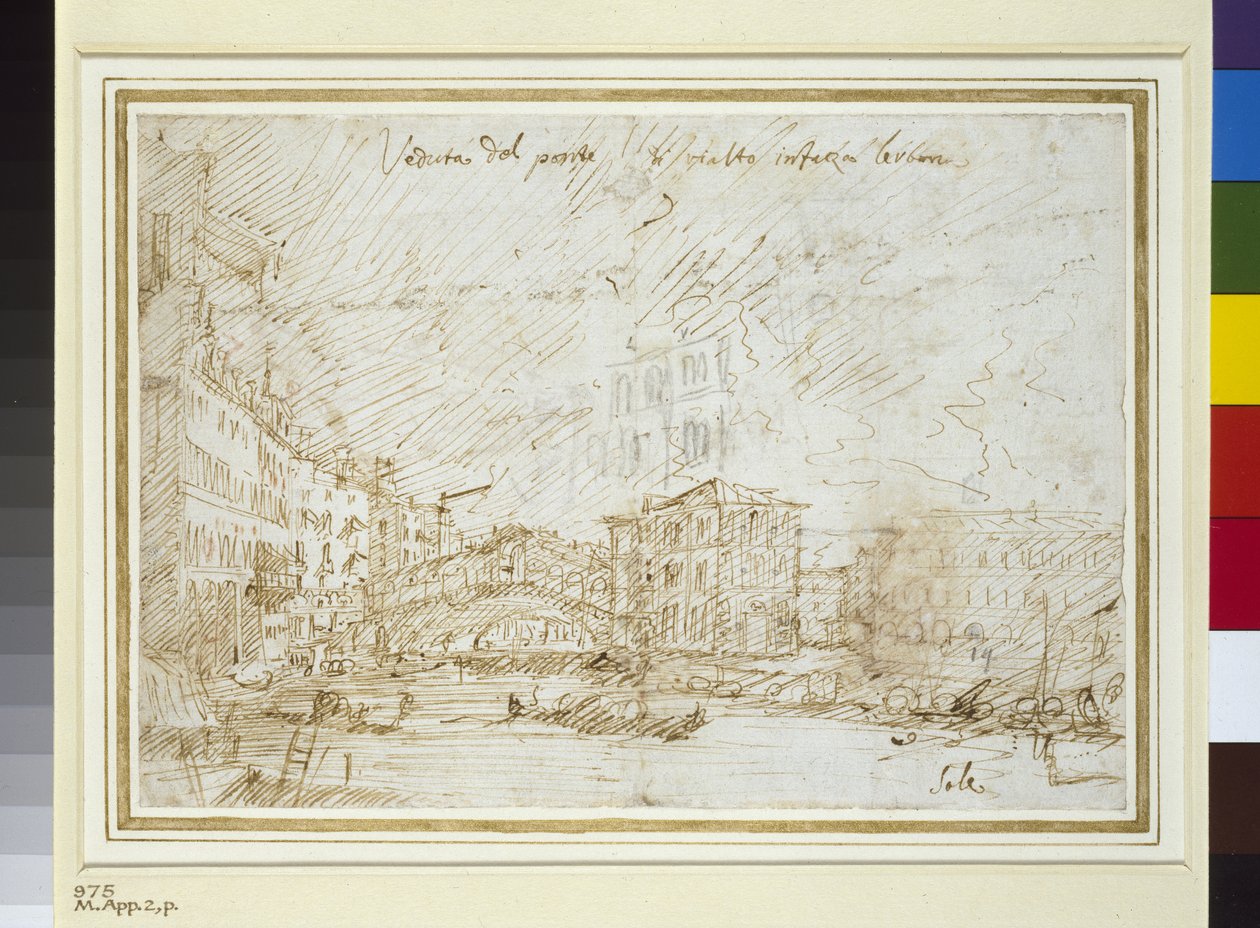 Il Ponte di Rialto da Giovanni Antonio Canal