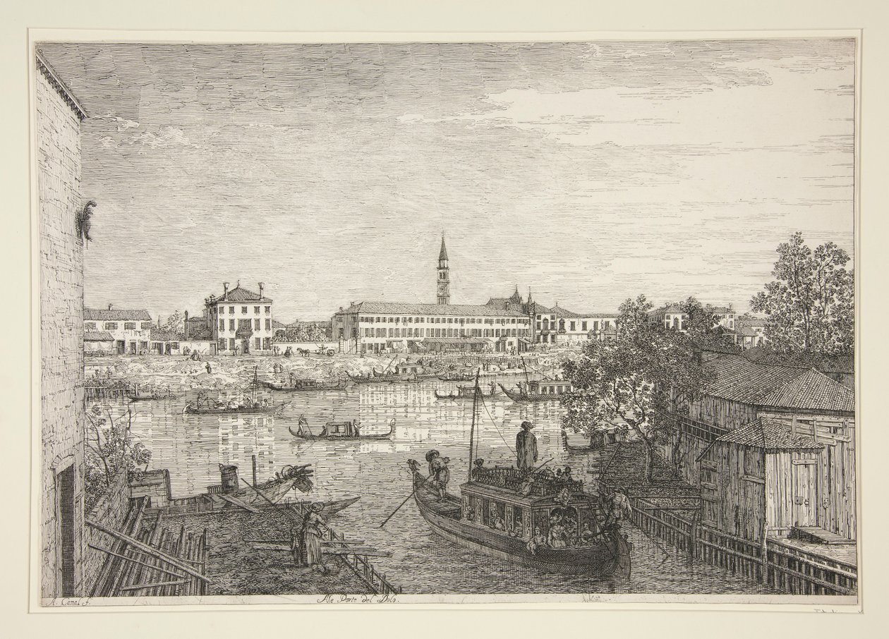 Alle porte del Dolo, dalla serie Vedute da Canaletto (Giovanni Antonio Canal)
