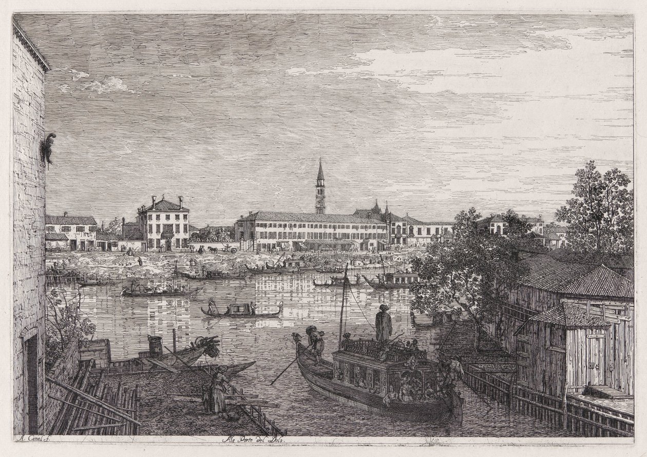 Alle Porte del Dolo, dalla serie Vedute da Canaletto (Giovanni Antonio Canal)