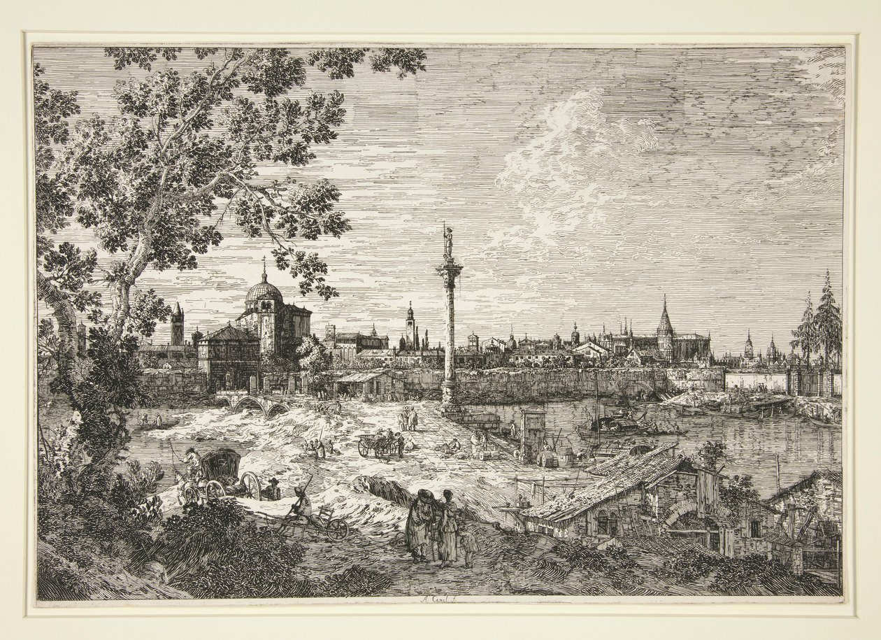 Veduta immaginaria di Padova, dalla serie Vedute da Canaletto (Giovanni Antonio Canal)