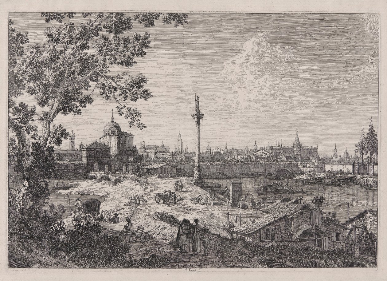 Veduta immaginaria di Padova, dalla serie Vedute da Canaletto (Giovanni Antonio Canal)