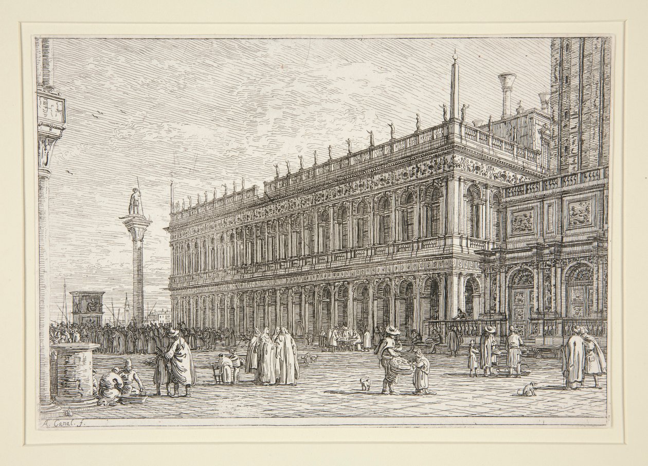 La Libreria. V., dalla serie Vedute da Canaletto (Giovanni Antonio Canal)