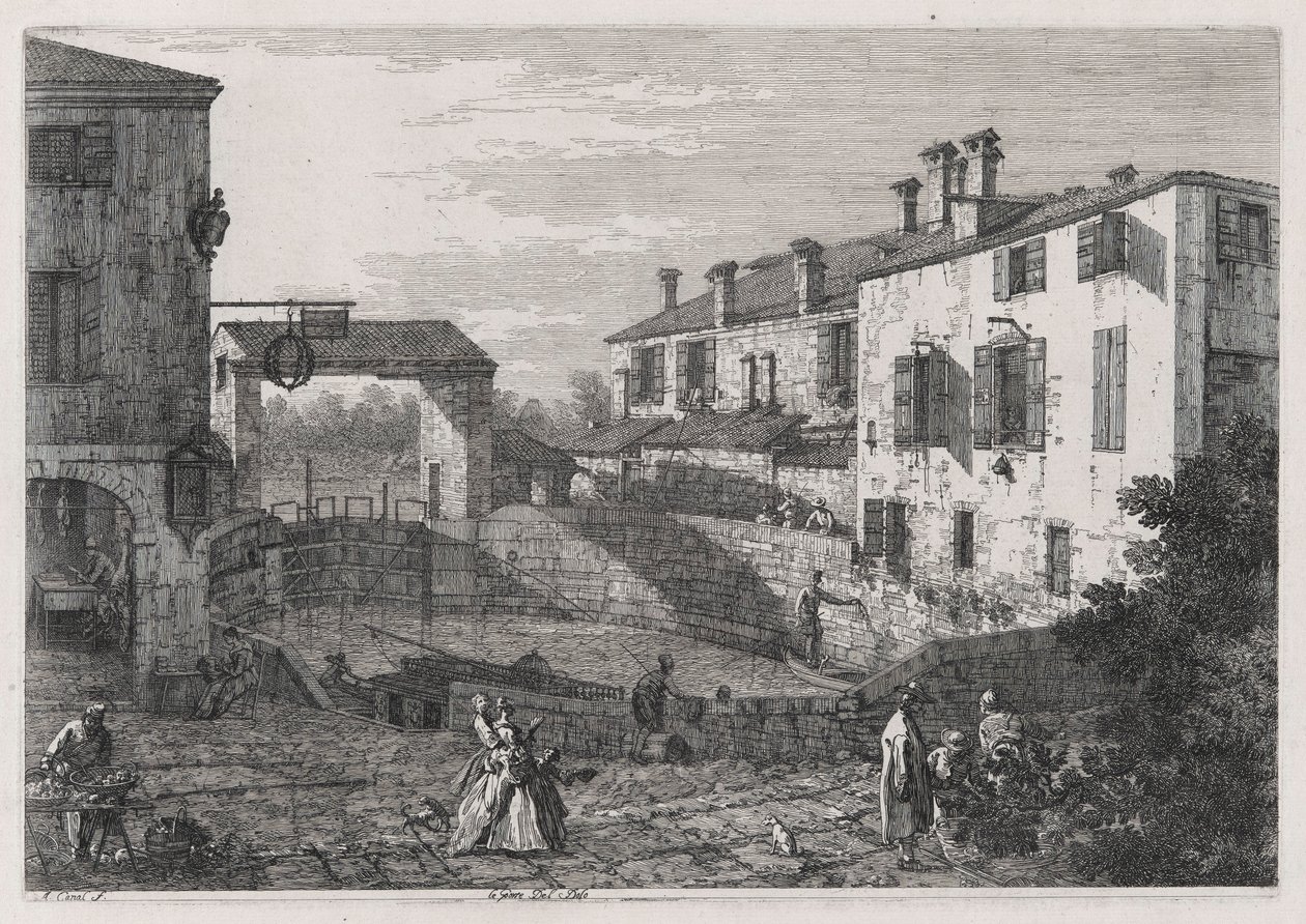 Le Porte Del Dolo, dalla serie Vedute da Canaletto (Giovanni Antonio Canal)