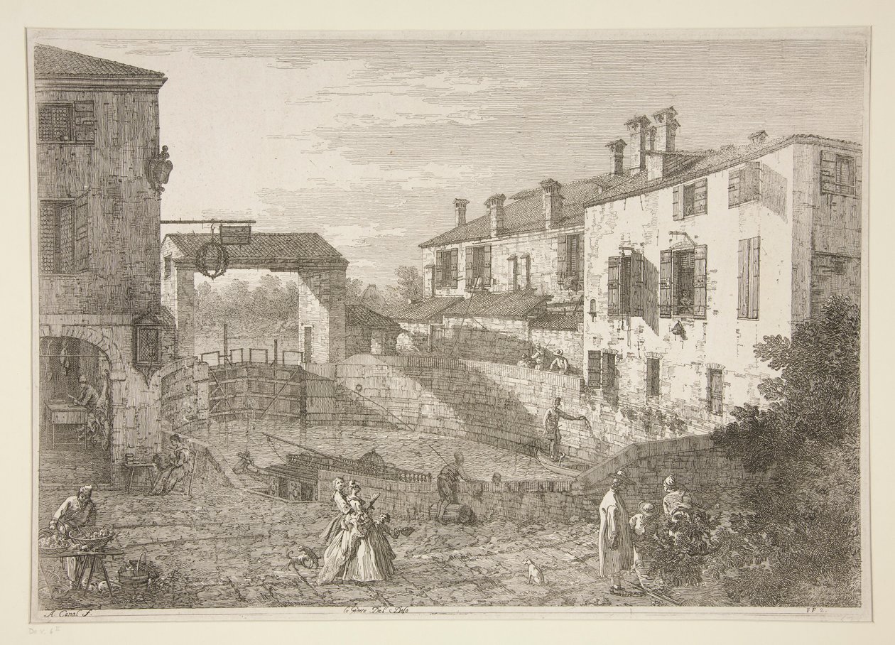 Le Porte del Dolo, dalla serie Vedute da Canaletto (Giovanni Antonio Canal)