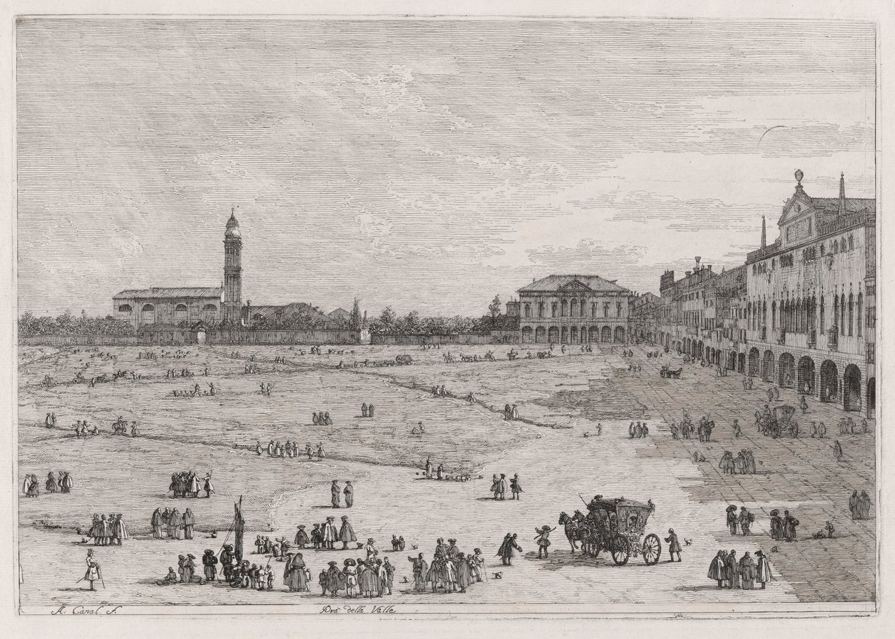 Prato della Valle, dalla serie Vedute da Canaletto (Giovanni Antonio Canal)