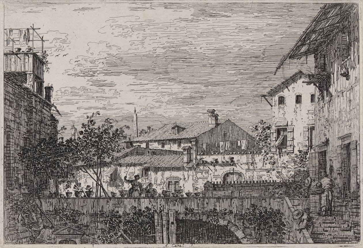 La terrazza, dalla serie Vedute da Canaletto (Giovanni Antonio Canal)