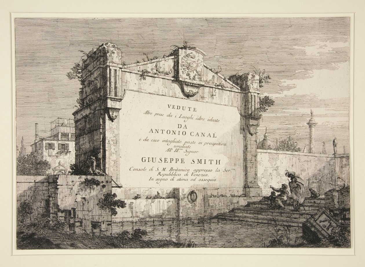 Tavola del titolo, dalla serie Vedute da Canaletto (Giovanni Antonio Canal)