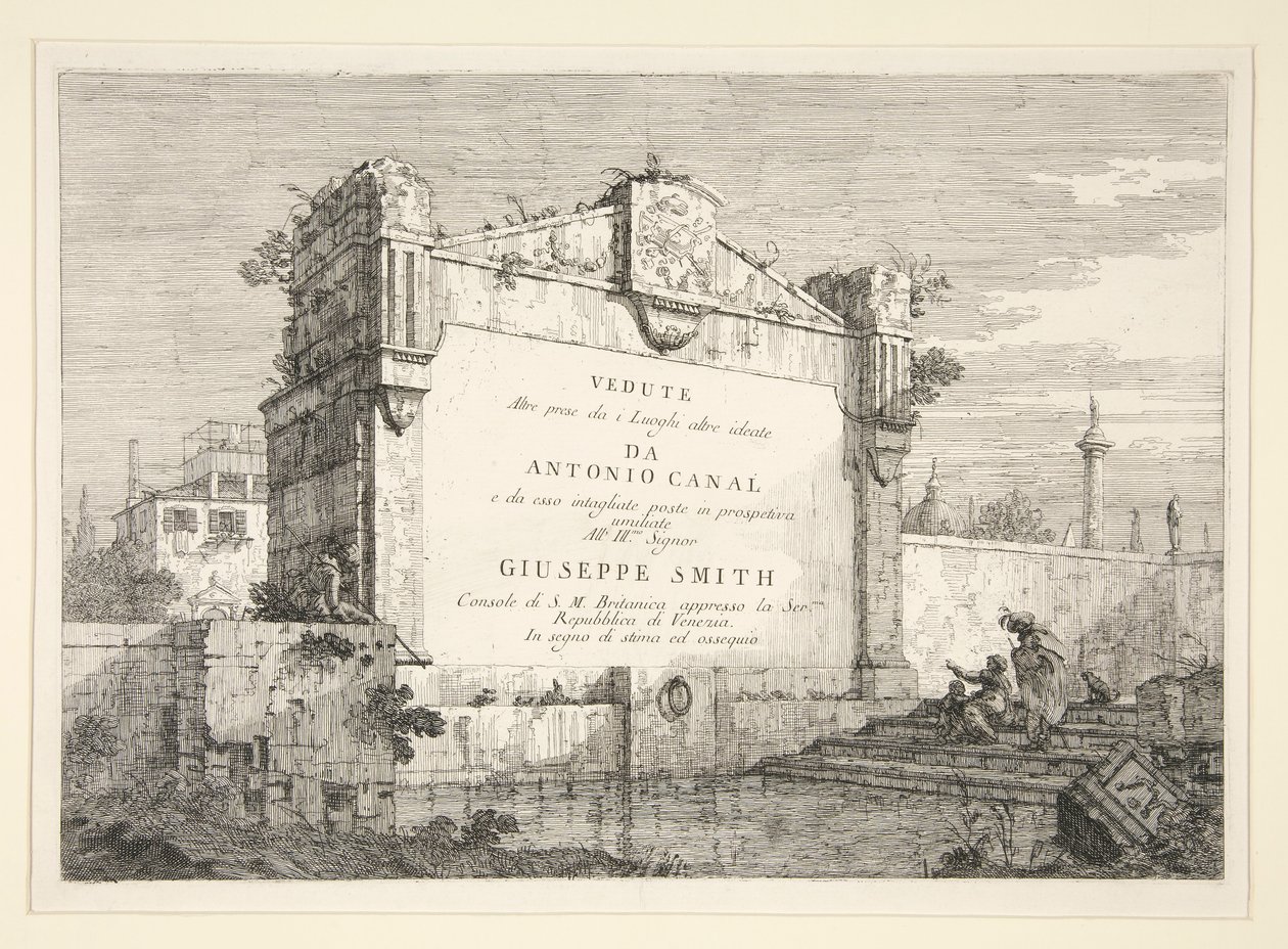 Tavola del titolo, dalla serie Vedute da Canaletto (Giovanni Antonio Canal)