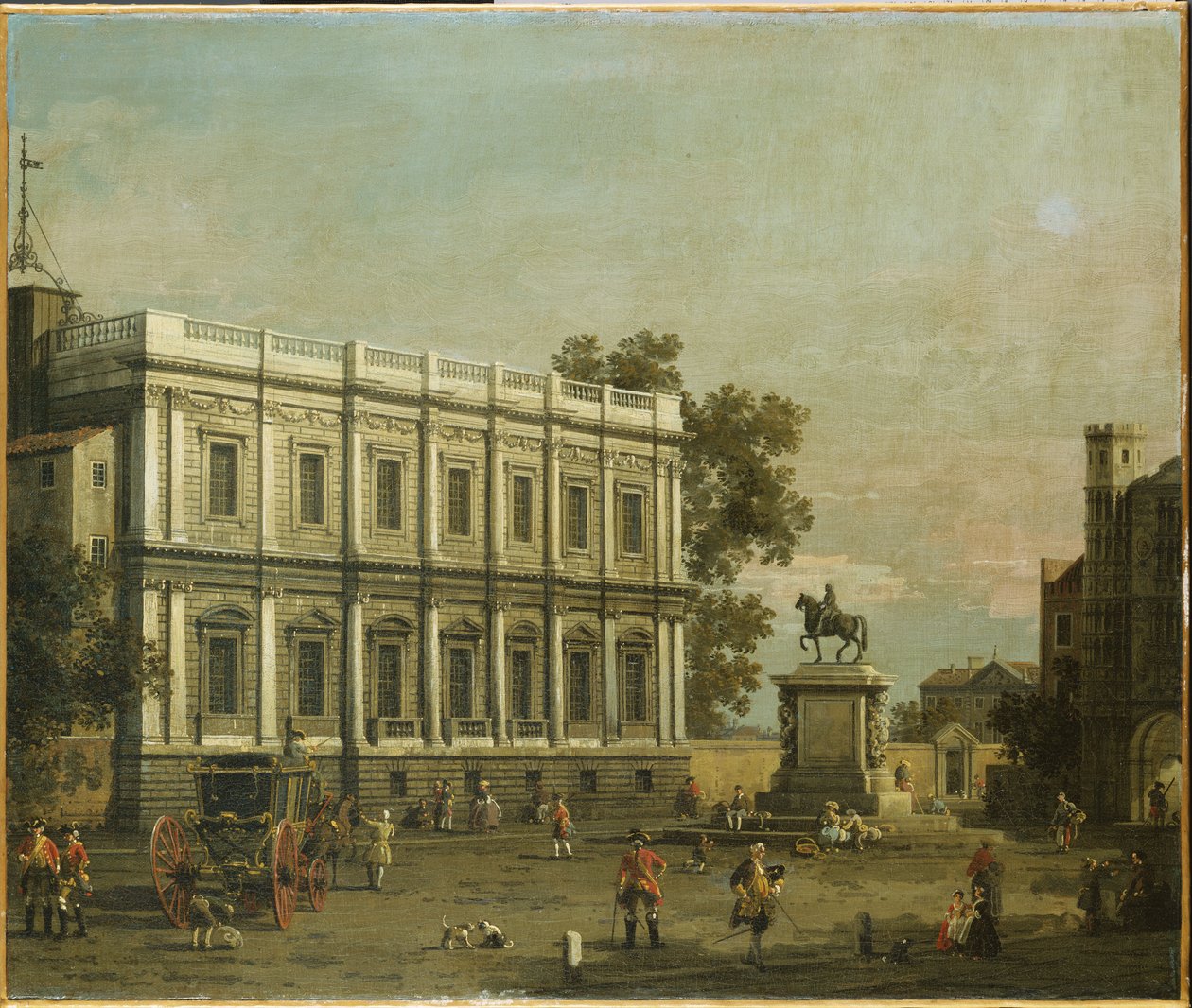 Un capriccio di edifici a Whitehall, c.1754 da Giovanni Antonio Canal