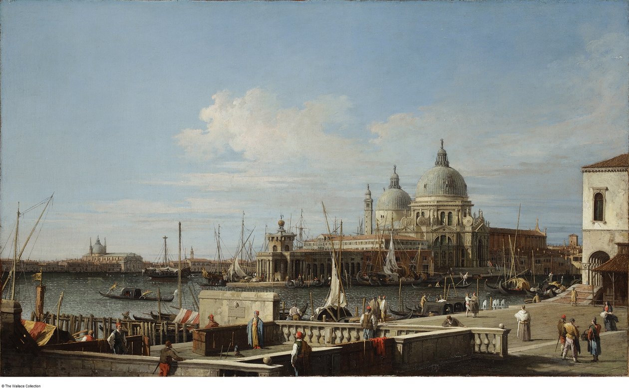 After Canaletto - Venice the Dogana and Santa Maria della Salute from the Molo, c. 1740 - 1760 da Canaletto