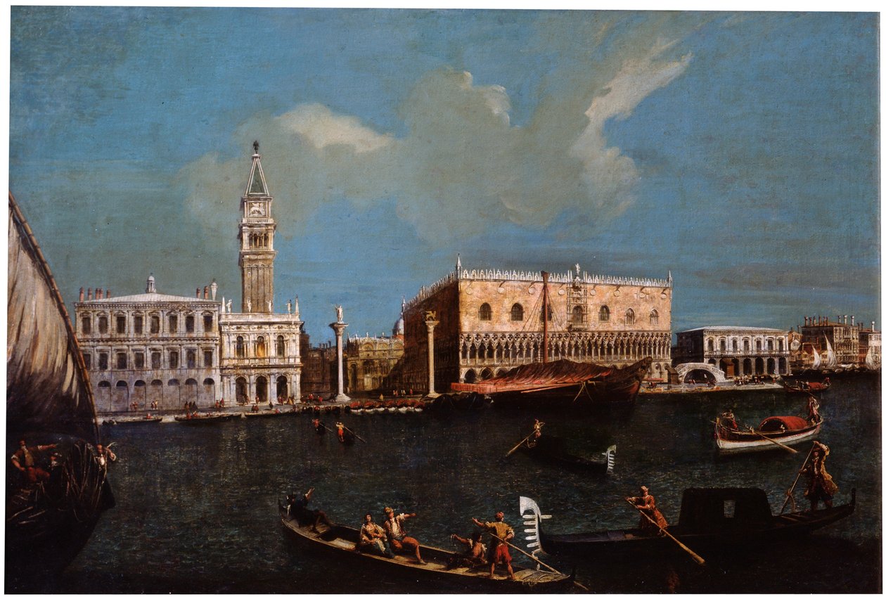 Canale Grande, Piazzetta e Palazzo Ducale a Venezia, XVIII secolo da Canaletto,