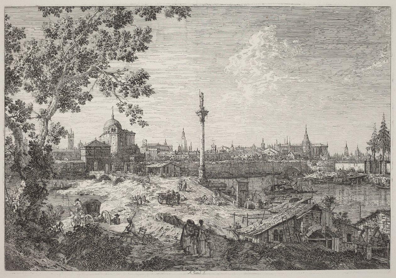 Veduta immaginaria di Padova da Canaletto