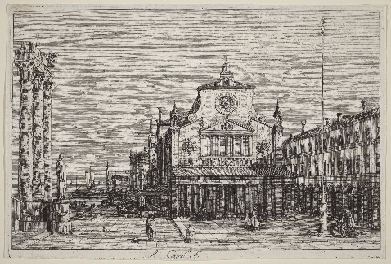 Veduta immaginaria di S. Giacomo di Rialto da Canaletto
