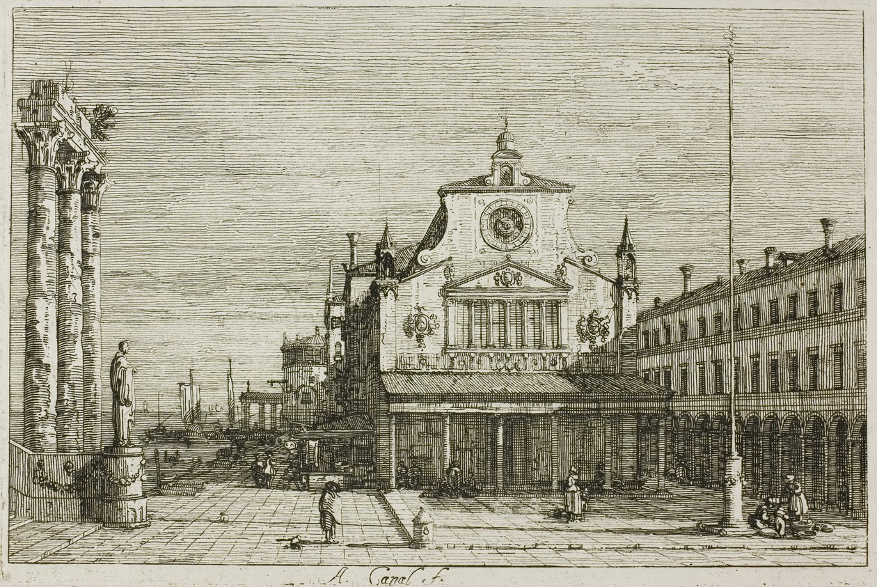 Veduta immaginaria di S. Giacomo di Rialto, da Vedute da Canaletto