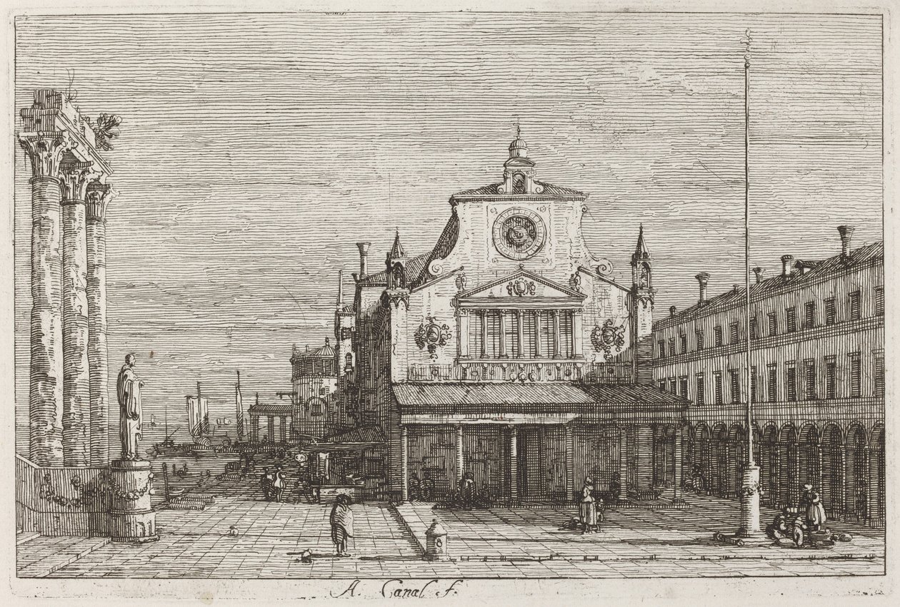 Veduta immaginaria di S. Giacomo di Rialto da Canaletto