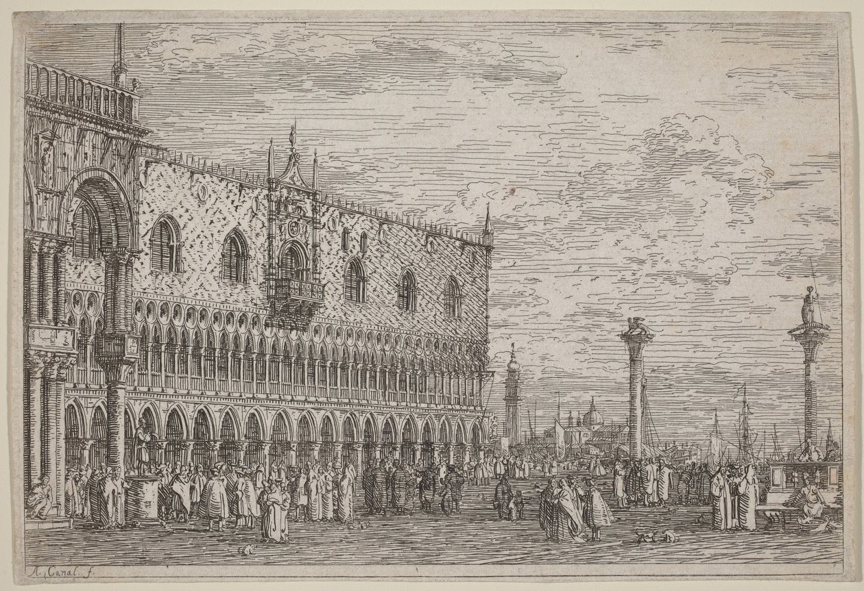 La Piera del Bando. Tavola V. da Canaletto