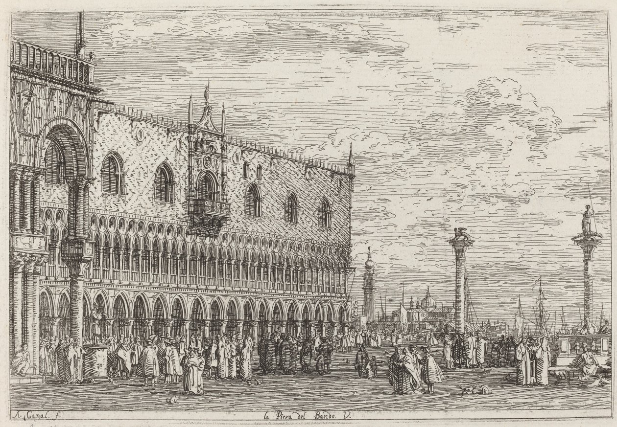 La Piera del Bando. V., c. 1735-1746 da Canaletto