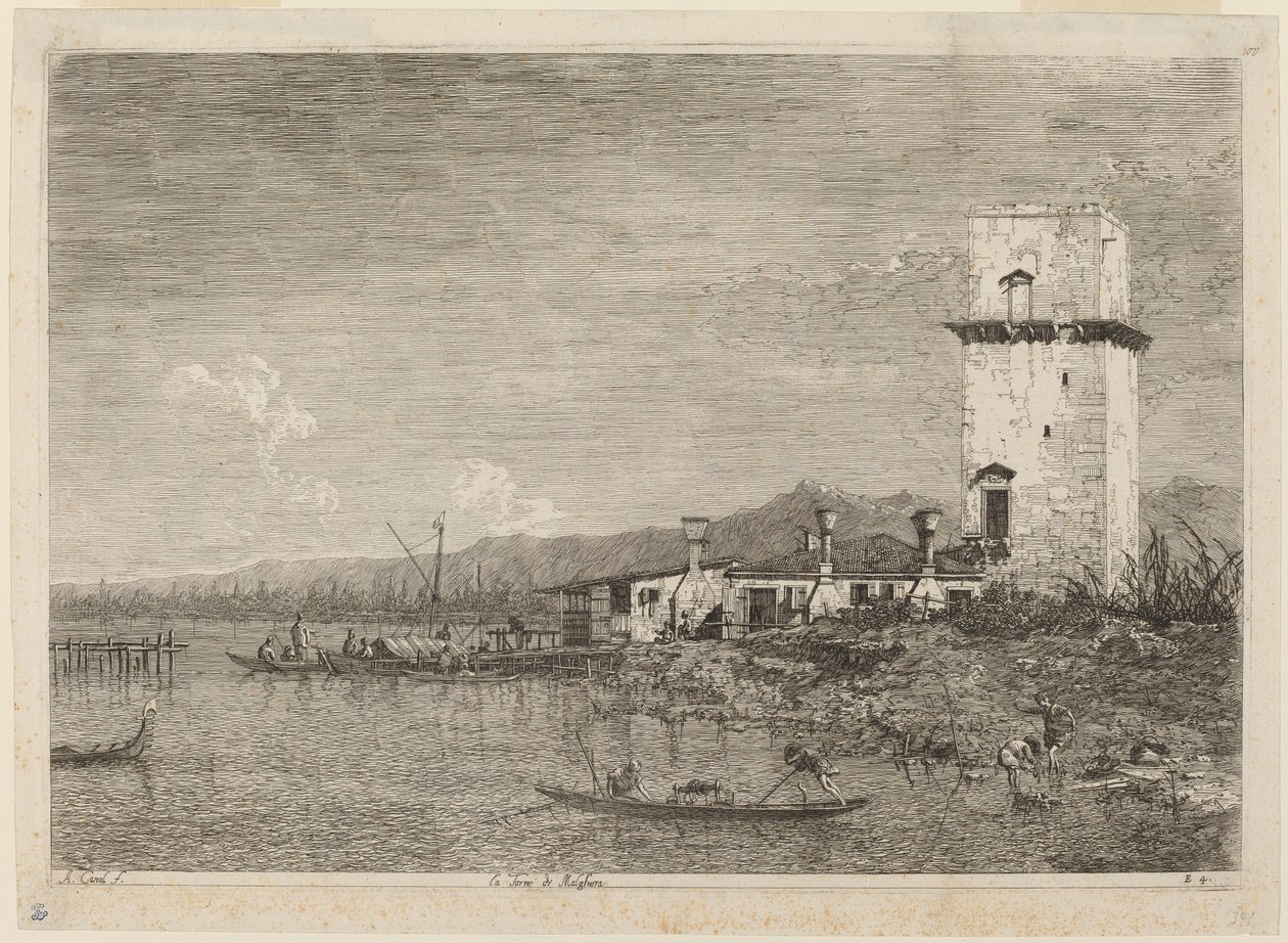 La Torre di Malghera, c. 1735-1746 da Canaletto