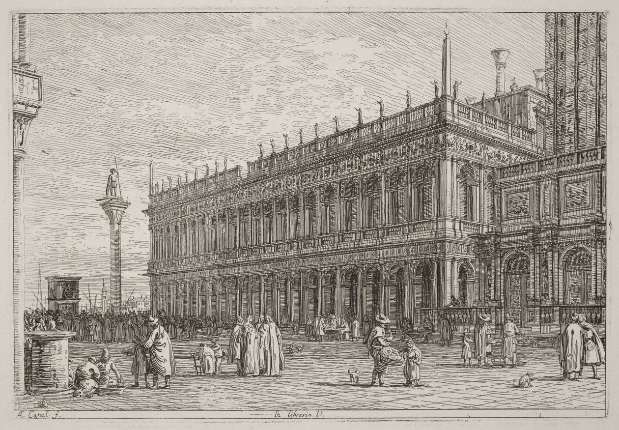 La libreria. V. [upper left] da Canaletto