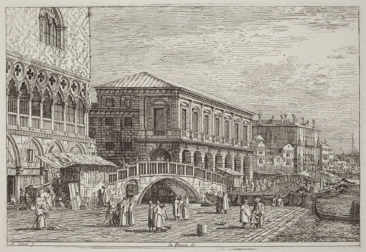 La prigione. V. [in basso a sinistra] da Canaletto