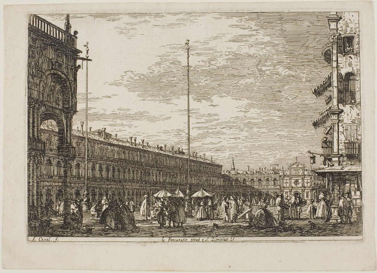 Le Procuratie Nuove e S. Ziminian V., da Vedute da Canaletto