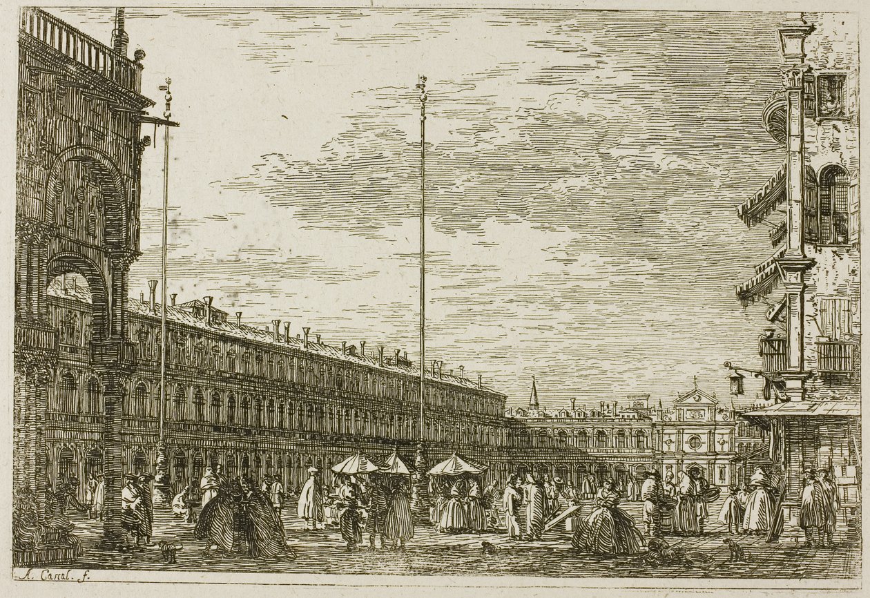 Le Procuratie Nuove e S. Ziminian V, da Vedute da Canaletto