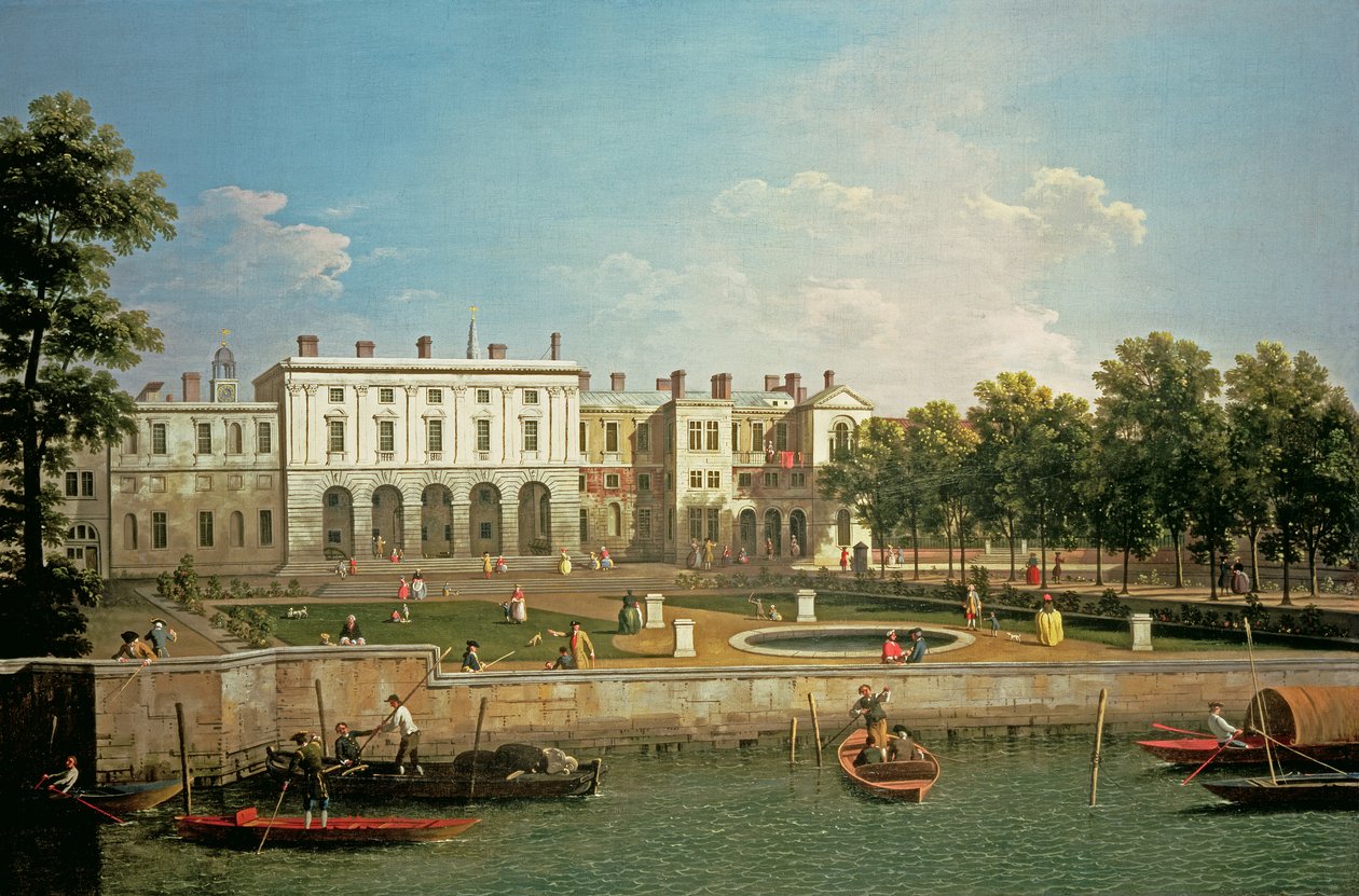 Vecchia Somerset House dal Tamigi, c.1746-50 da Giovanni Antonio Canal