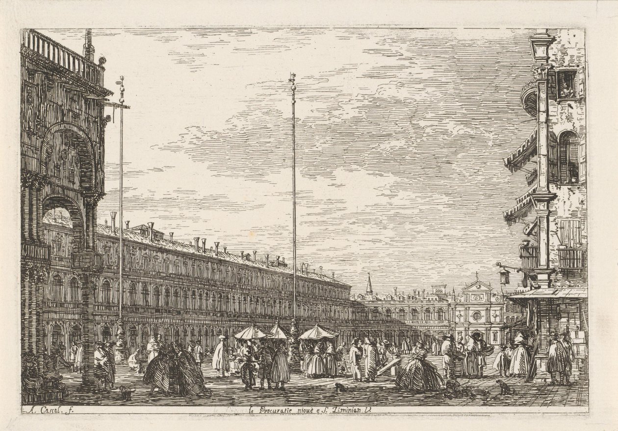 Piazza San Marco (vedute di luoghi reali e immaginari) da Canaletto
