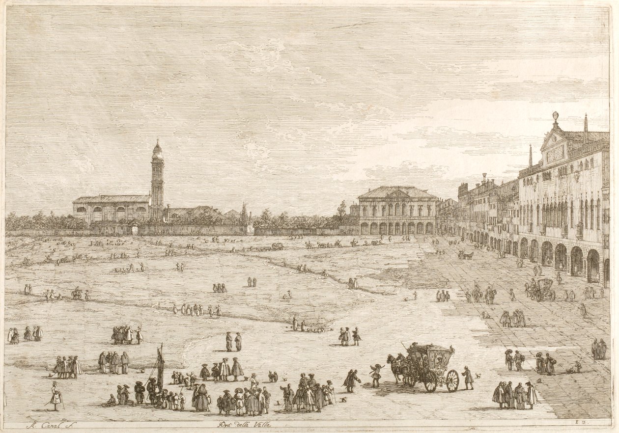 Prà della Valle, from the series “Vedute” da Canaletto