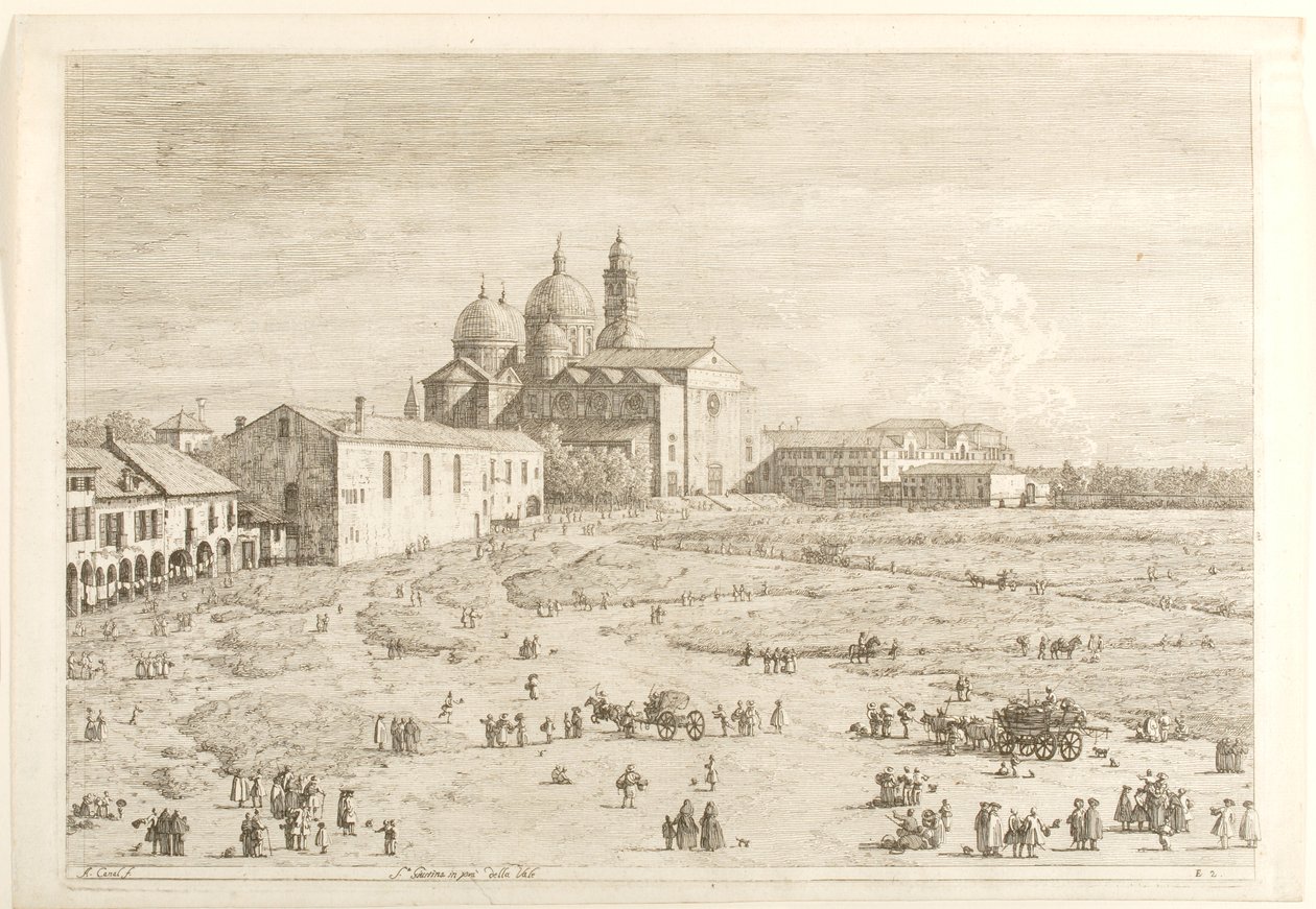 S. Giustina in Prà della Valle, dalla serie "Vedute" da Canaletto