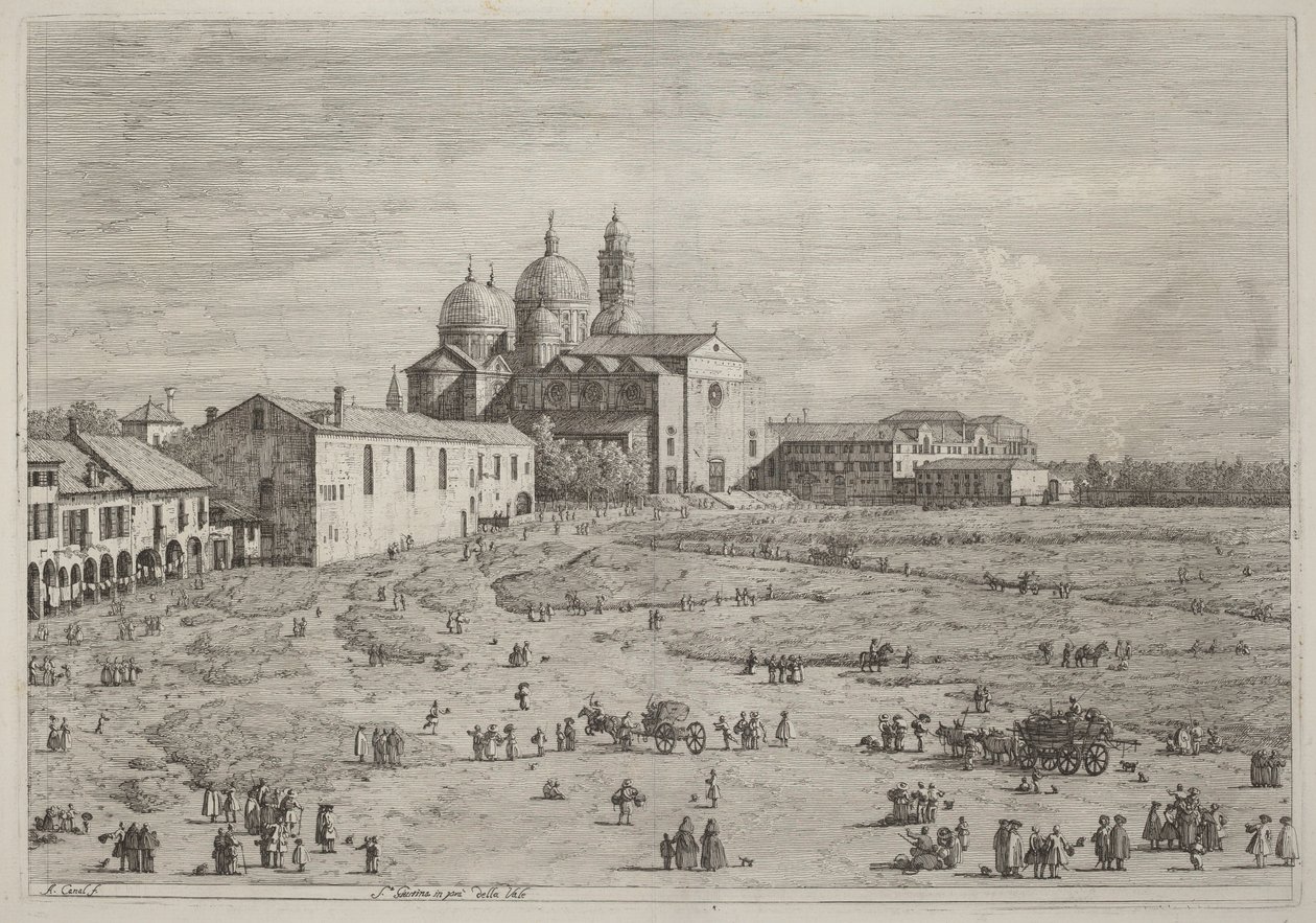 Santa Giustina in Prà della Valle da Canaletto