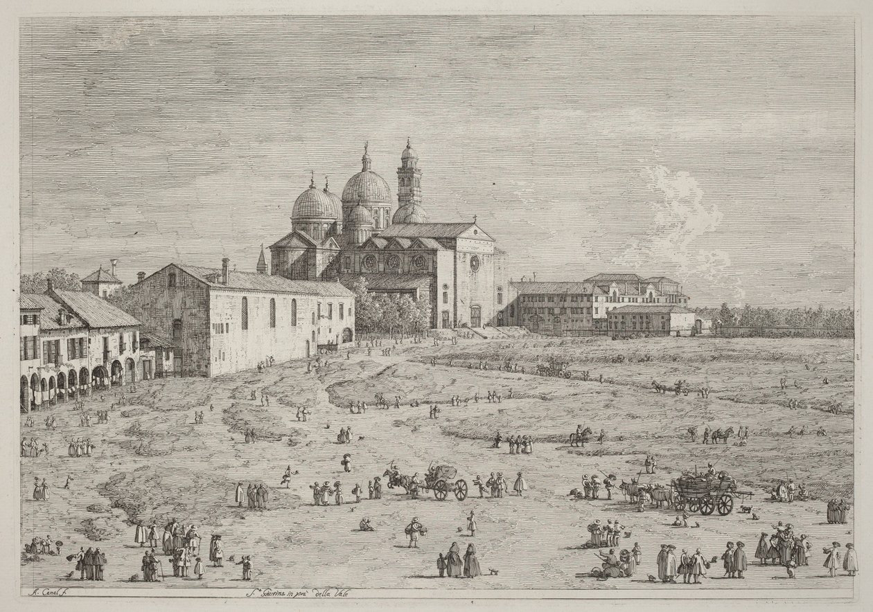 Santa Giustina in Prà della Valle da Canaletto