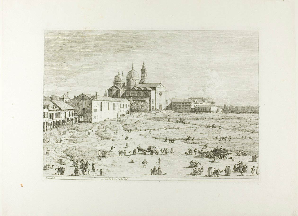 S. Giustina in prà della Vale, da Vedute da Canaletto