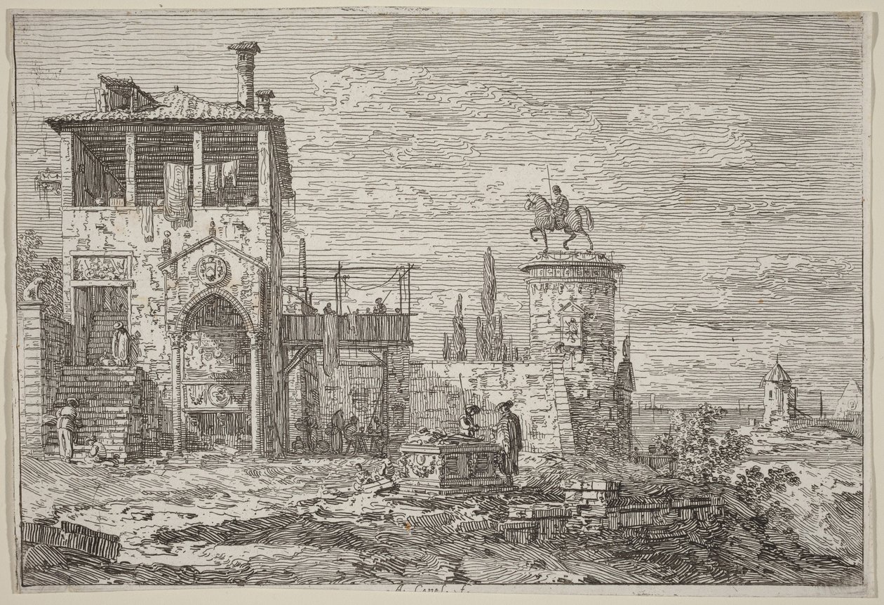 Il monumento equestre da Canaletto