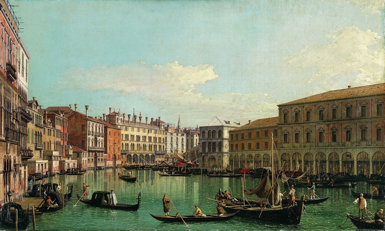 Il Canal Grande, Venezia, verso il Ponte di Rialto da Giovanni Antonio Canal