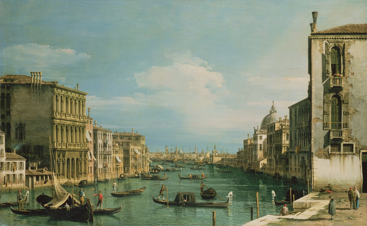 Il Canal Grande a Venezia visto da est dal Campo di San Vio da Giovanni Antonio Canal