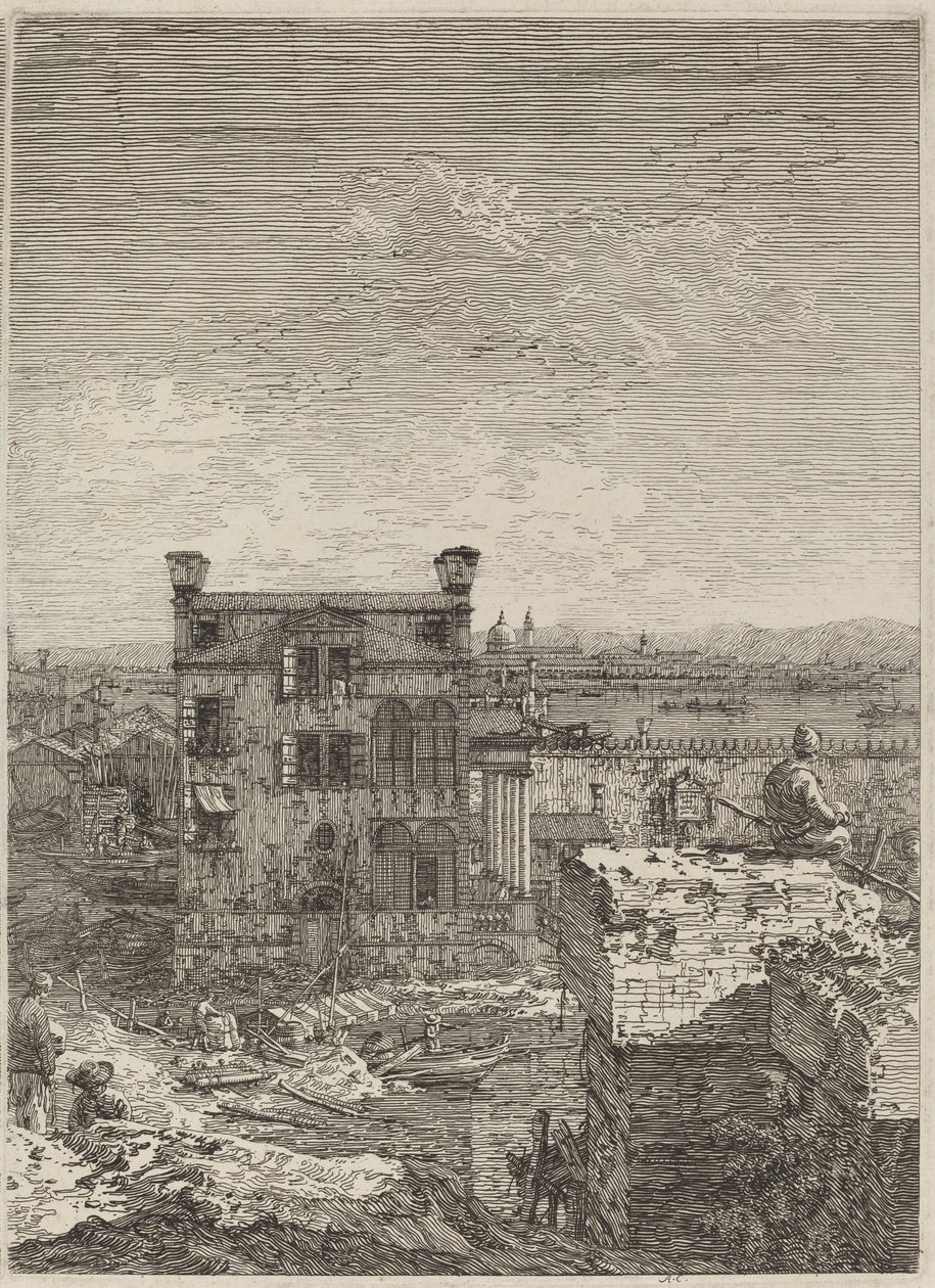 La casa con il peristilio da Canaletto